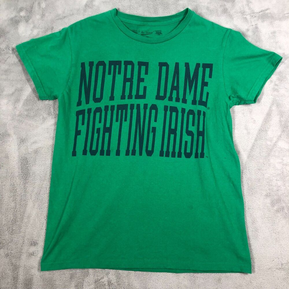 Notre Dame Fighting Irish Tshirt Womens Size Small Green The Victory